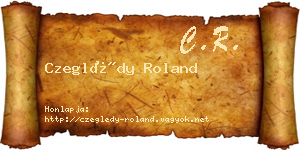 Czeglédy Roland névjegykártya